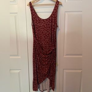 Joe Fresh Red Floral Wrap Dress